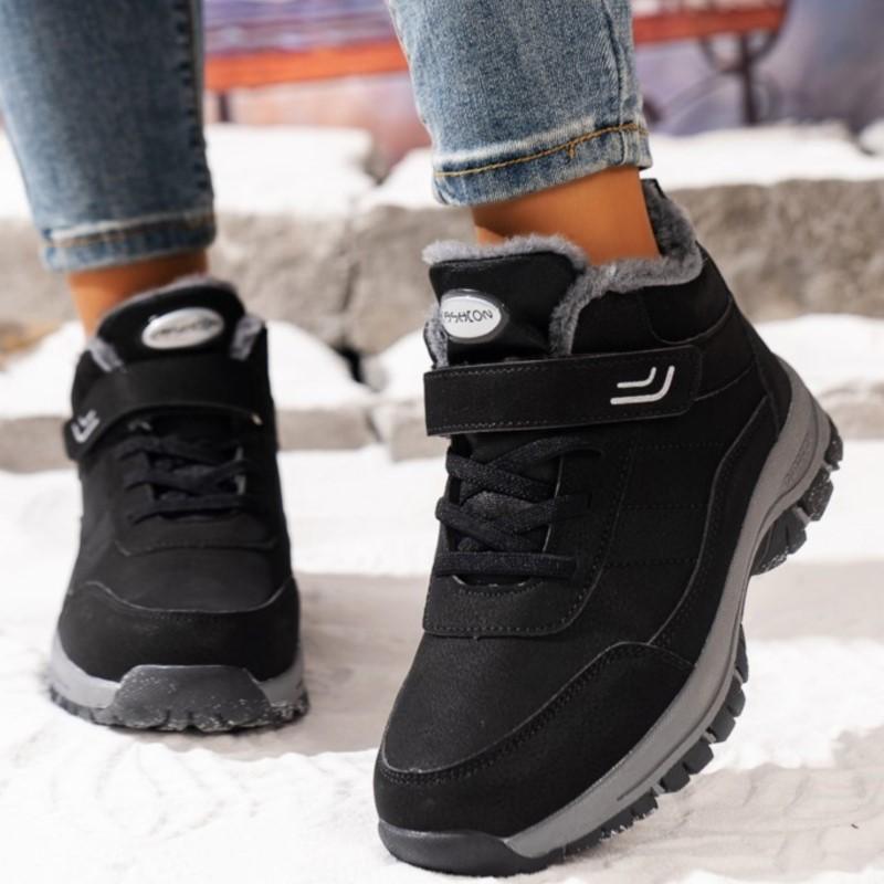 Fashion Boots Woman Snow Plus Size Ladies Shoes Lace Up Shoes Women Platform Warm Ankle Boots Solid Botas Mujer Winter Girls Boots