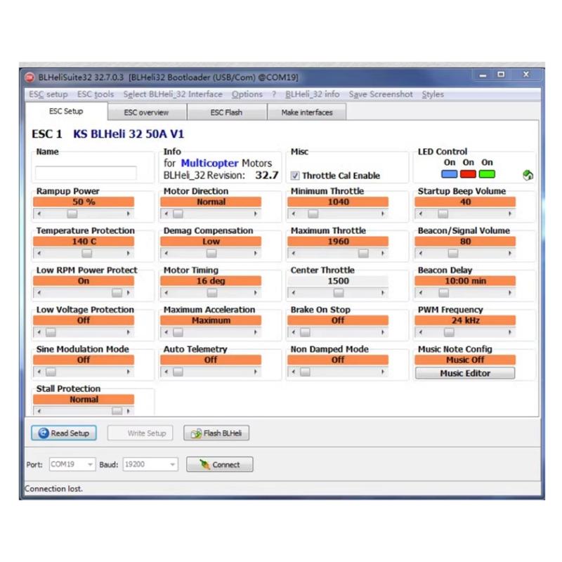 BL-S BL-32 Mini USB Linker Programmer Brushless ESC BLHeli Parameters Setters Open Source Speed Controlled Programming