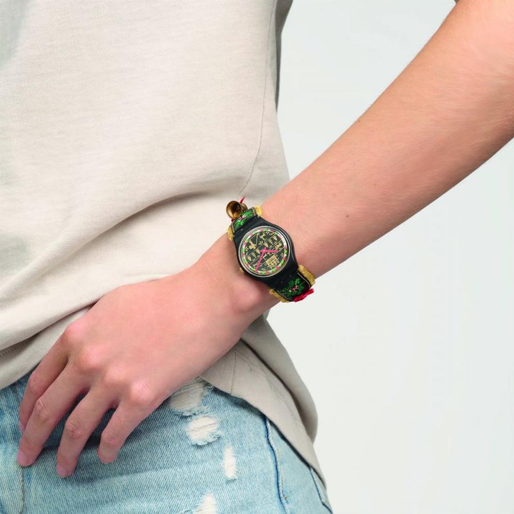 Swatch Unisex 34mm Schwarze Uhr SO28B115 SO28B115