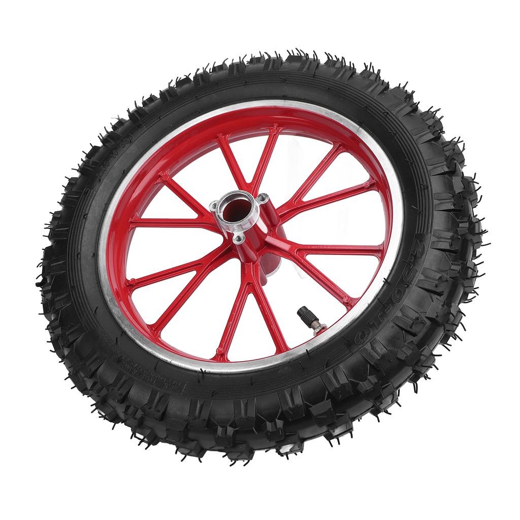 2.5 10 Front Wheel Hub Tire with Inner Tube Rubber Wear Resistant Metal Structure for 49cc Small Off Road Motorcycles