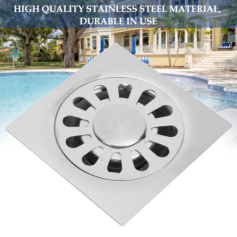 2 Stück Edelstahl Doppelnutzung Quadratische Form Bodenablauf Badezimmer Waschmaschine Zubehör