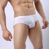 Men Underpants Seamless Thin Soft Breathable Ice Silk Quick Dry U Convex Solid Color One-piece Elastic Plus Size Men Briefs Underwear