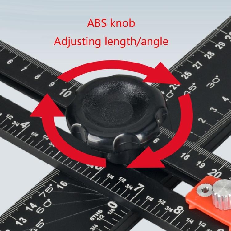 Woodworking 2 In 1 Drilling Positioning Ruler Combination Angles Ruler T-Shaped Ruler Cabinet Hardware Jig