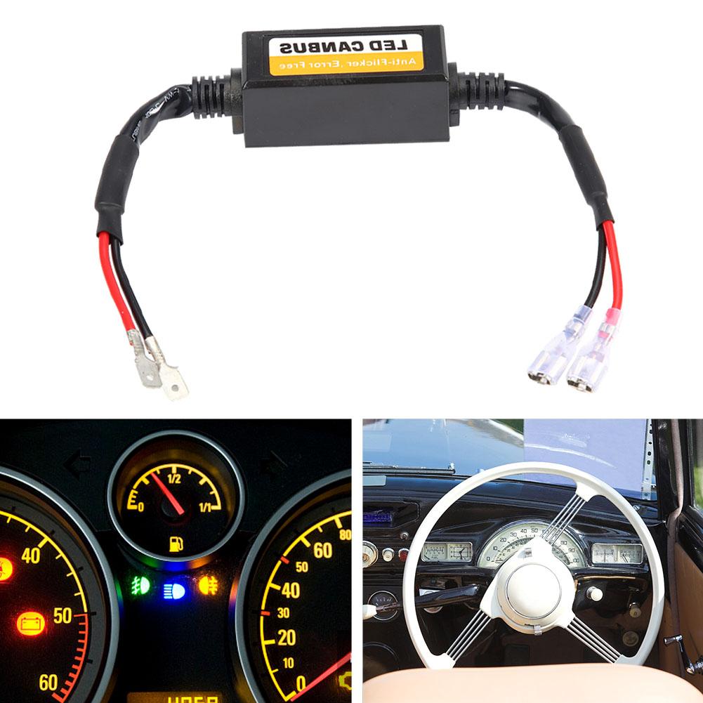1Pair H1 H3 Canbus LED Headlight Decoder Device Anti Flicker Resistors Error Canceller