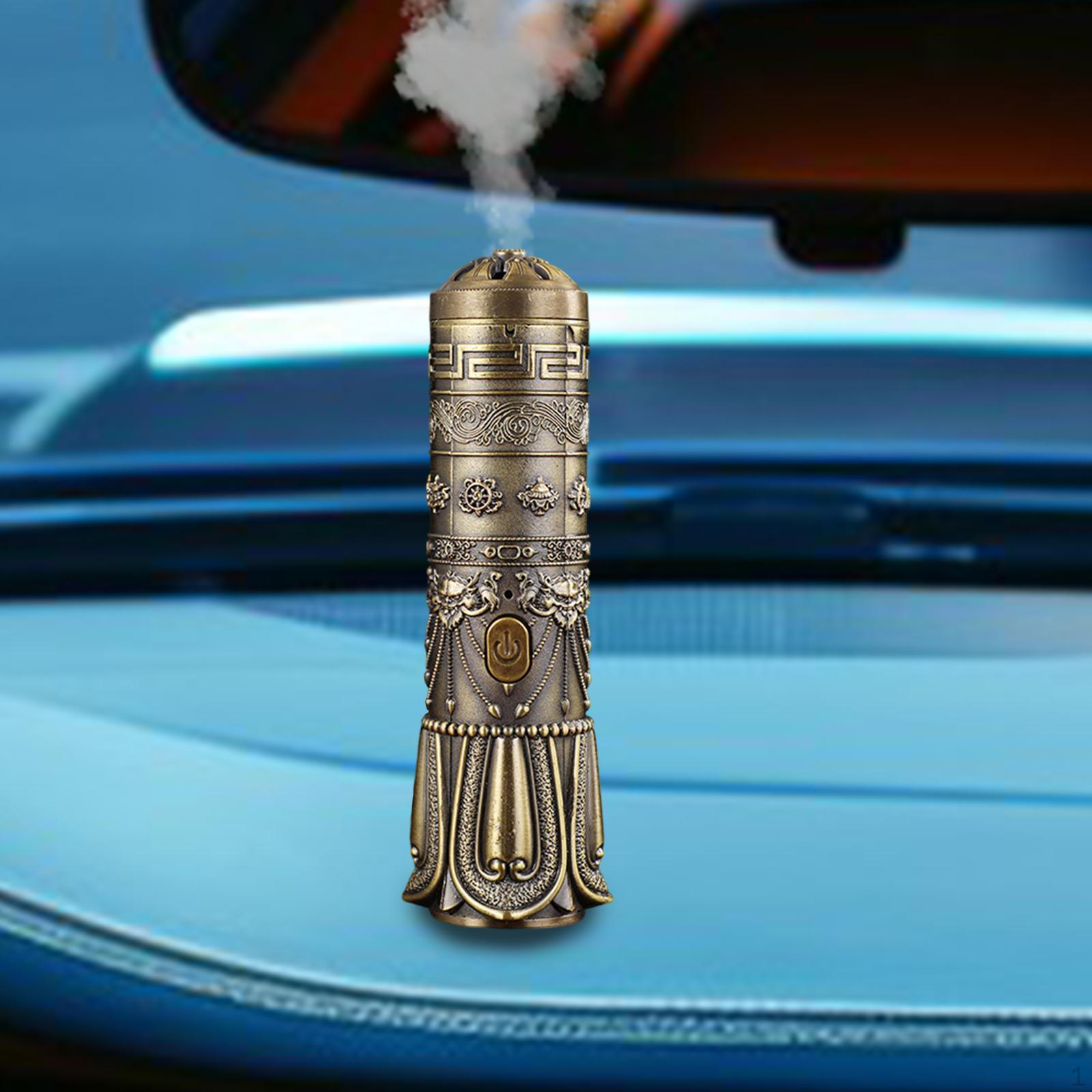 

USB Автомобильная электрическая курильница для благовоний Аромадиффузор Маленький электронный держатель Кадило для спа Green Bronze