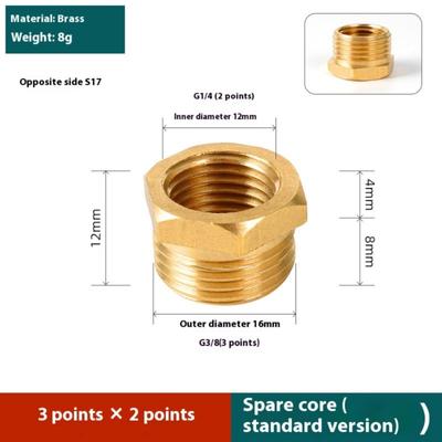 Conector de Aire de Latón Industrial Transición Directa de Tamaño Hexagonal Enchufe Rosca Tubería Fitting Construcción Metálica