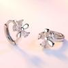 Sweet Plum Blossom Korean Snowflake Crystal Earrings - Elegant & Lovely Stud Ear Accessories