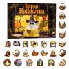 2025 Halloween 2D Ghost Reading Ornament Countdown Set 24 Days Advent Calendar Stained Glass Window Hanging Suncatchers for Home Decor