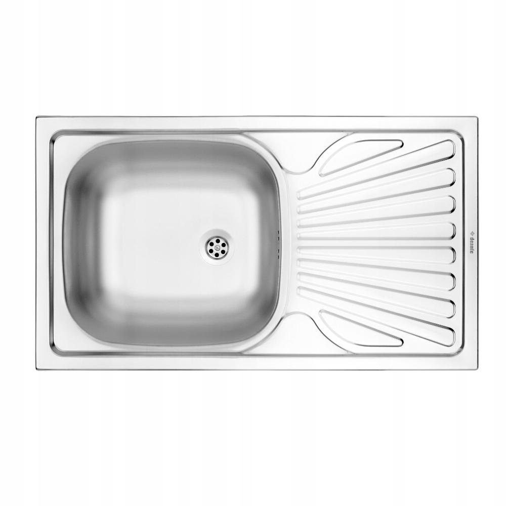 Einbecken-Stahl-Einbauspüle 76 x 43 cm