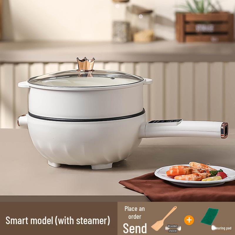 Multi-Functional Electric Wok: Steaming, Boiling, Frying - Compact Dormitory Cooking Pot
