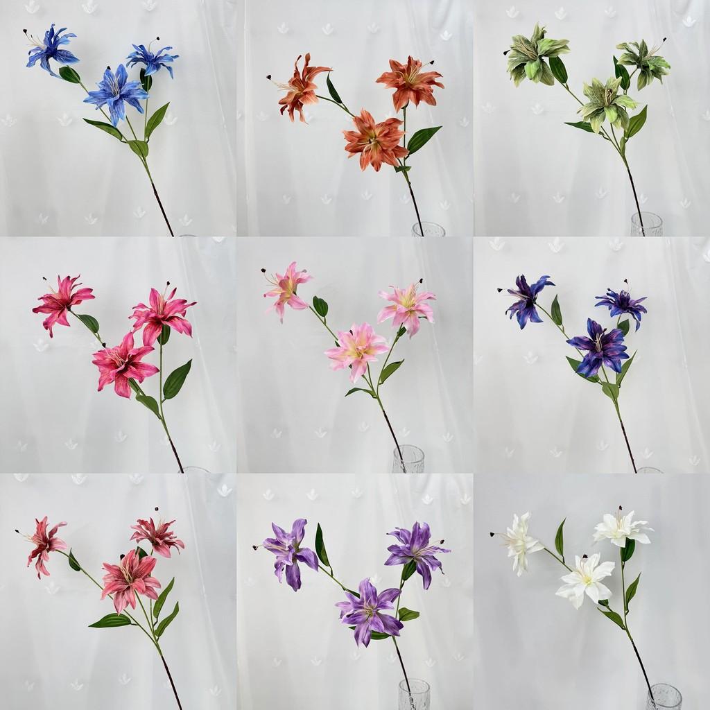 Brownii Artificial Lilium Var Viridulum For Wedding Decor And Props Photography