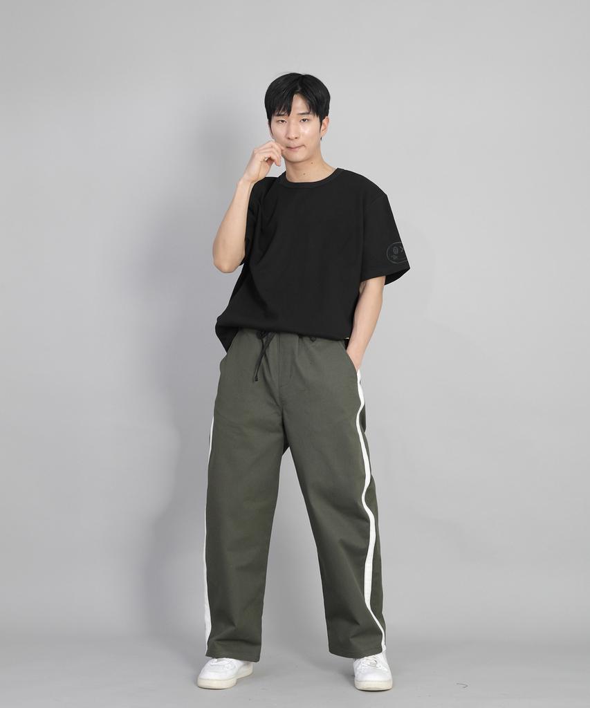 Seinteukeulu White P-Line Ex Wide Pants Plw-341 Khaki