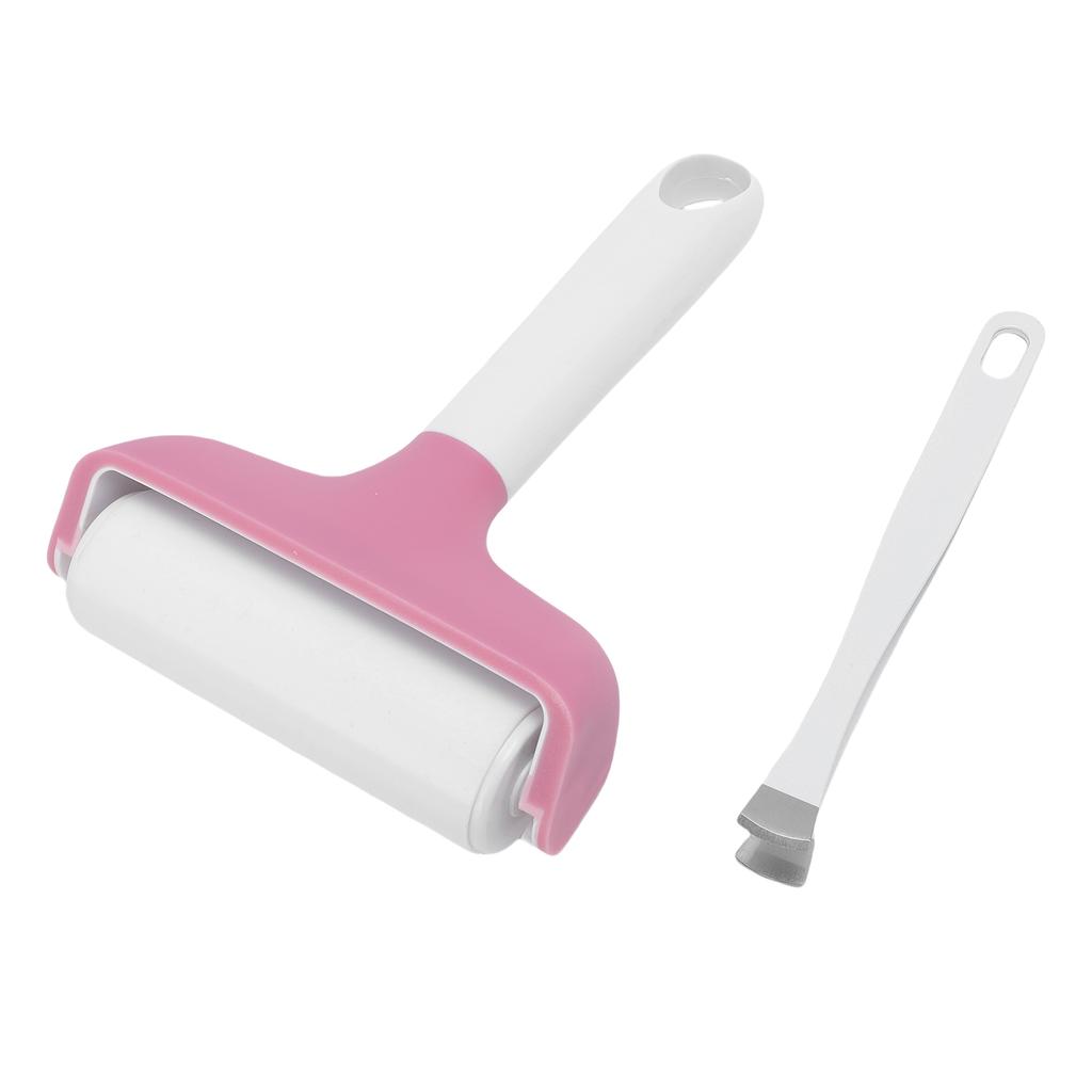 Roller and Tweezers Kit Hand Printmaking Roller for Leather Fabric Paper Wrinkle Bubble Removal