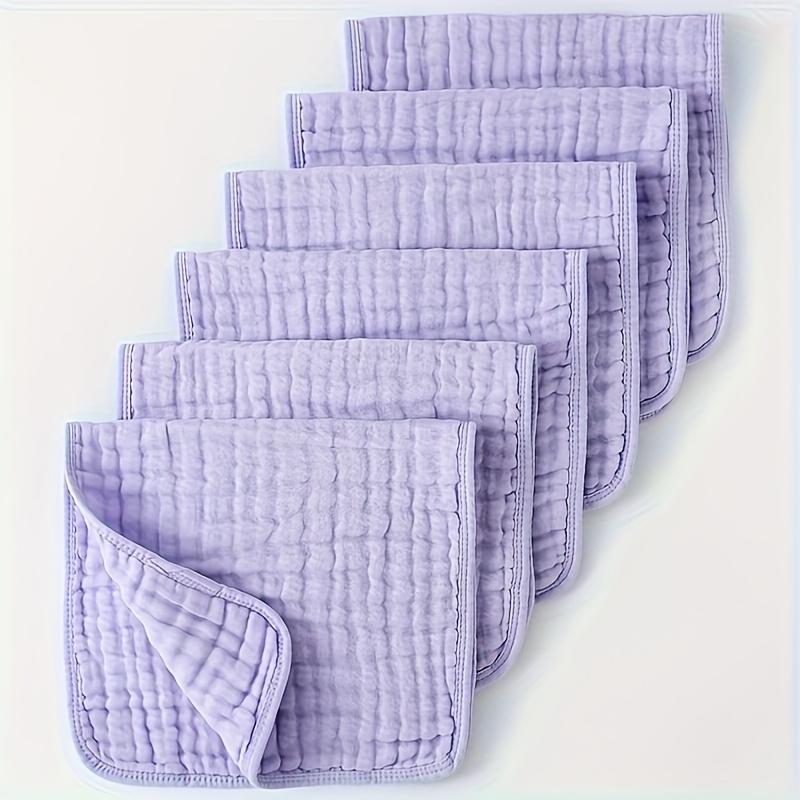 

6 Pack 6 Layer Gauze Burp Cloths For Babies Pure Cotton Border Soft Absorbent Spit Up Cloth Shoulder Protector Baby Shower Gift