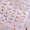 1pcs 5D Bronzing Gold Flower Nail Stickers Cute Mini Sunflower Daisy  Nail Decals Self-Adhesive Little Wildflowers Nail Decora