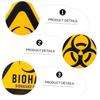 BUGUUYO 1pcs Biochemical Logo Sticker Dangerous Biohazards Symbol Biohazard Warning Label Metal Sticker Small