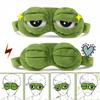 Green Big Eyes Plush Sleep Mask Cartoon Plush Sleeping Eye Cover Lovely 3D Eye Mask  Dream Night