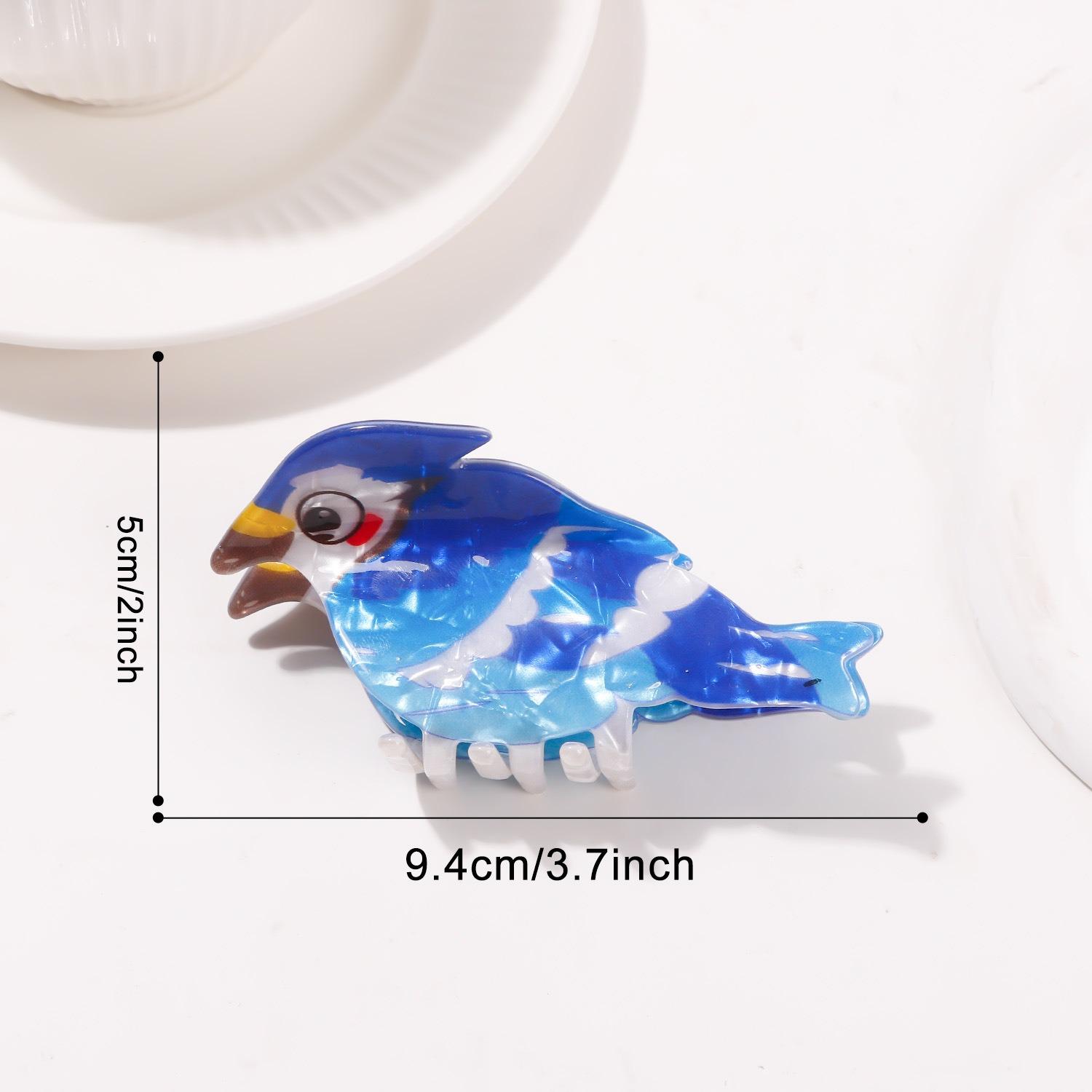 

1pc Colorful Bird Shaped Hair Clip Cute Nature-Inspired Style Perfect Daily Bohemian Looks Unique Acrylic Accessory for Women