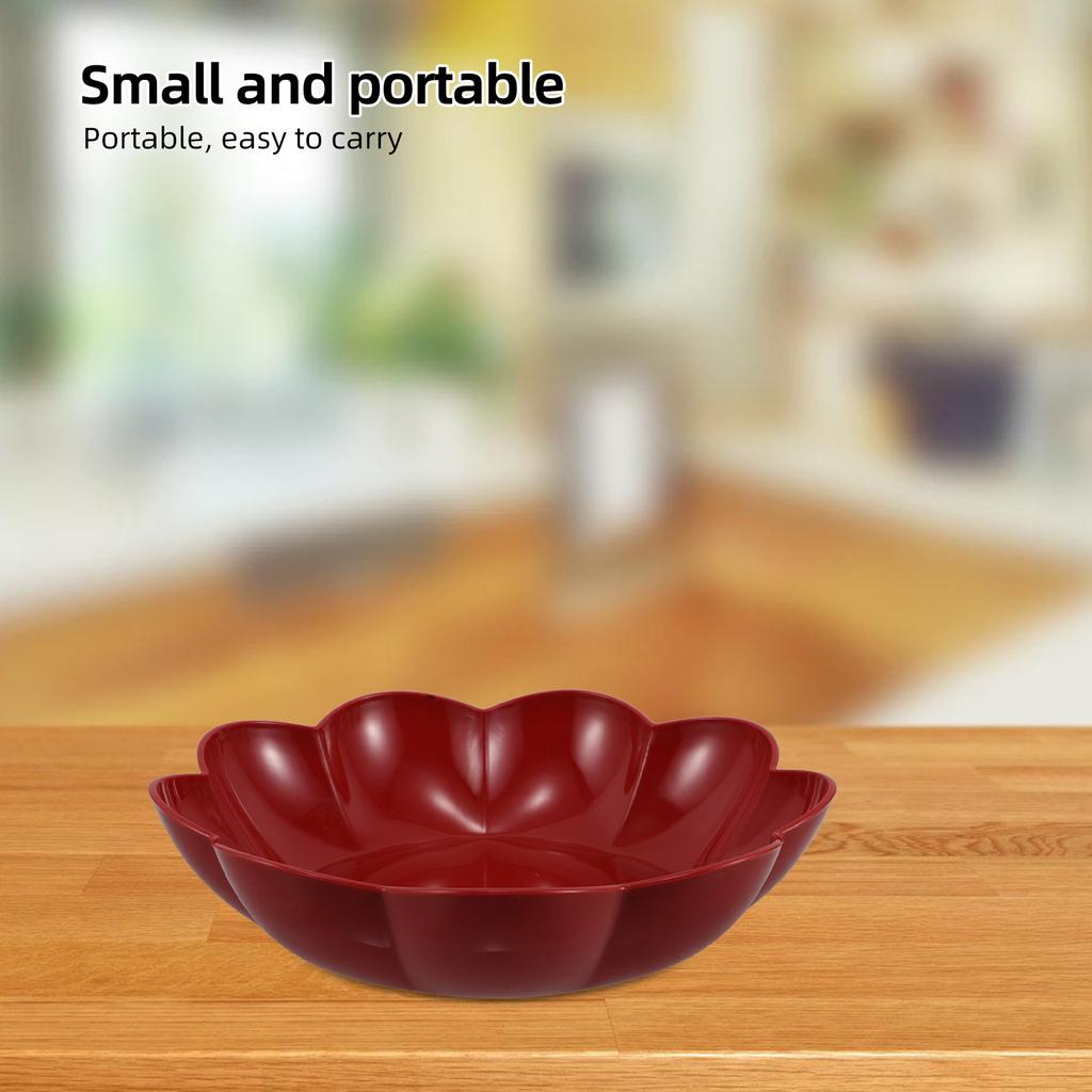 2Pcs Home Use Candy Fruit Plate Plastic Serving Tray Round Snack Platter Multipurpose Appetizer Dessert Party Serving Tray