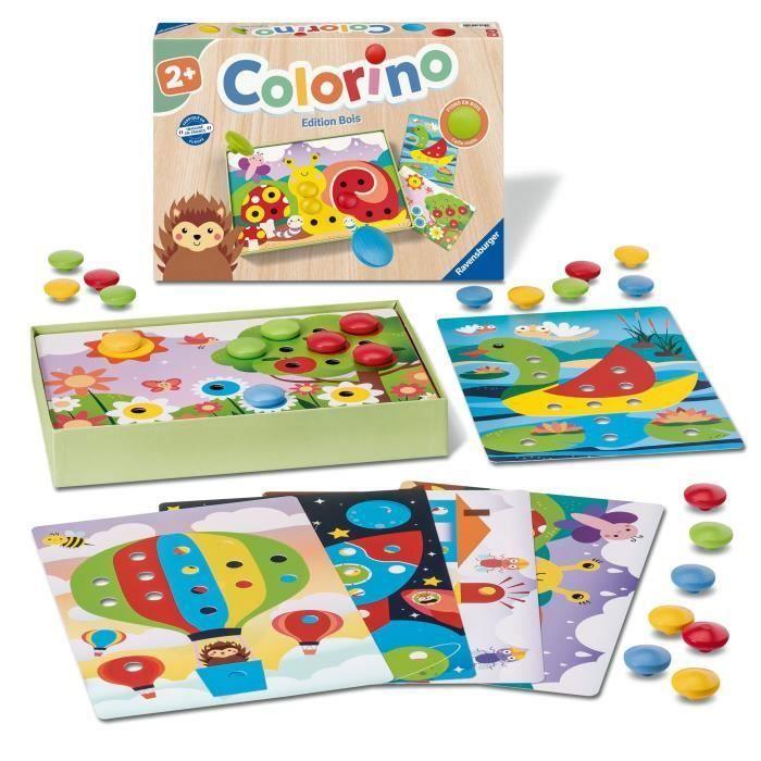 Colorino - Edition pions en bois - RAVENSBURGER - Marron - Bois / Carton - Dès 2 ans