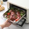 Stainless Steel Food Storage Box Thickened Square Plate Portable Side Dish Container Freshing Lunch Box with Carrying Handle
