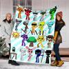 Personalized Custom Name Blanket - Game Sprunki Print Design,Blanket for Sofa,Bed,Travel,Camping - Soft and Warm, Great Gift