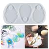 Cosmetic Makeup Palette Spatula Tool Resin Casting Mold Eye Shadow Makeup Irregular Round Palette Panel Mould Craft Tool