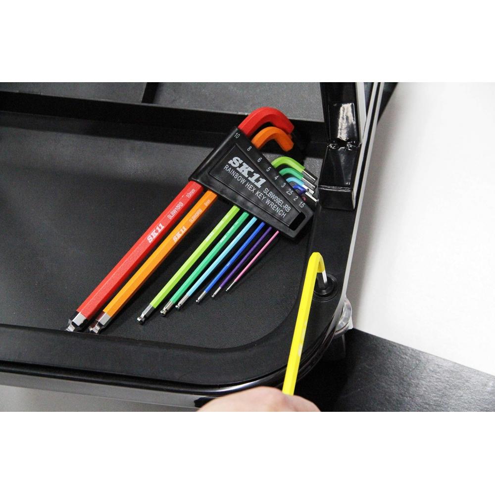 SK11 Rainbow Kugelkopf Sechskantschlüssel Set 9-teilig SLBW09EL-RB