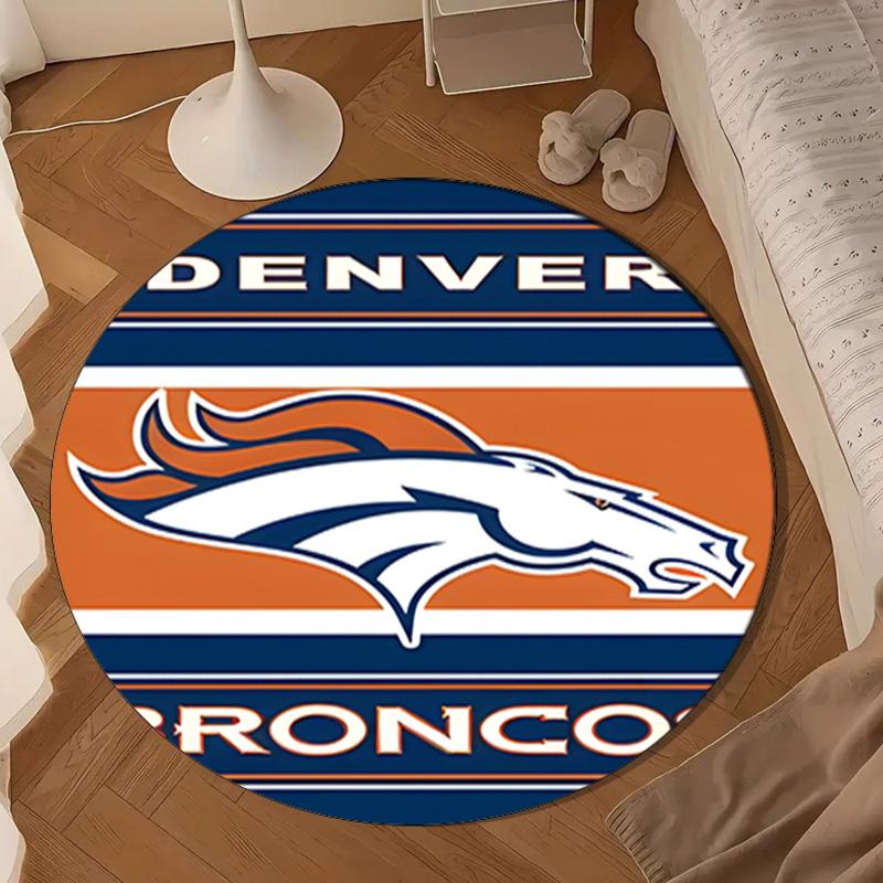 Denver Broncos  Round Mat, Anti-slip Circle Carpet Chair Rug For livingroom,Bedroom, Doormat Home Decor Gift Christmas Gifts