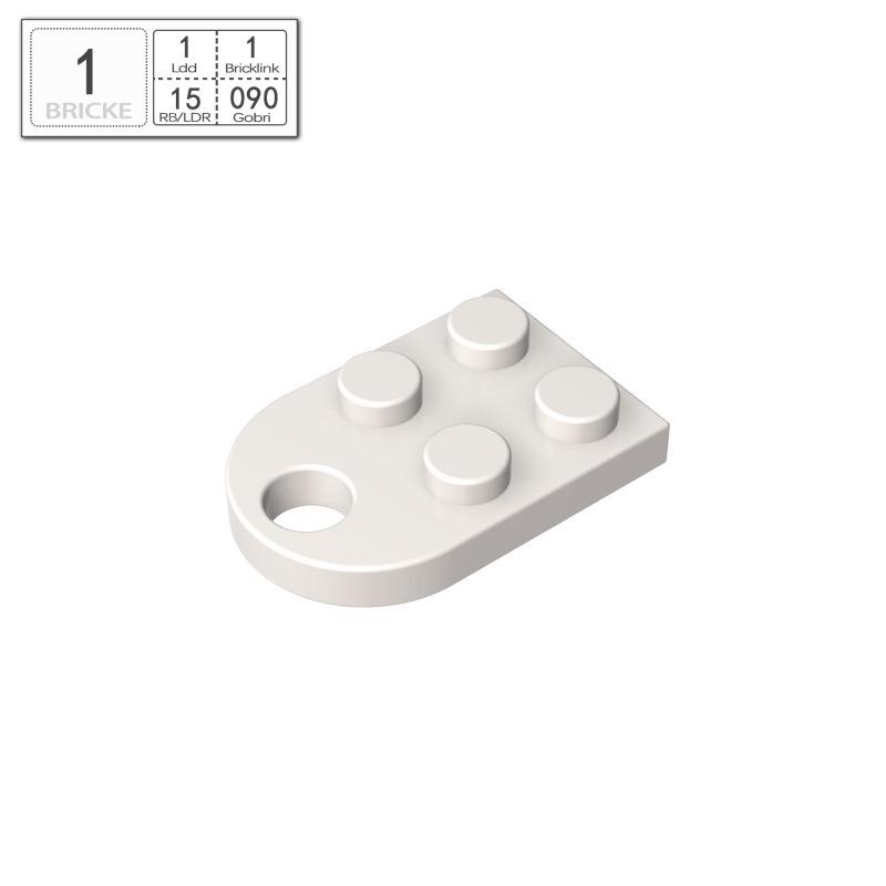 

**BRICKE 2x2 Round Edge Plate with Holes, Compatible with Lego 3176 - DIY Building Block** 50g (64pcs)