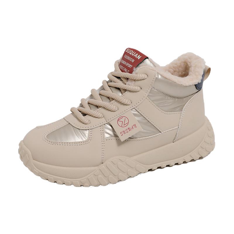 Women Boots Winter Plush Warm Thick Soled 2026 New Snow Boots Cold-proof Women Cotton Shoes Platform High-top Sneakers Botas