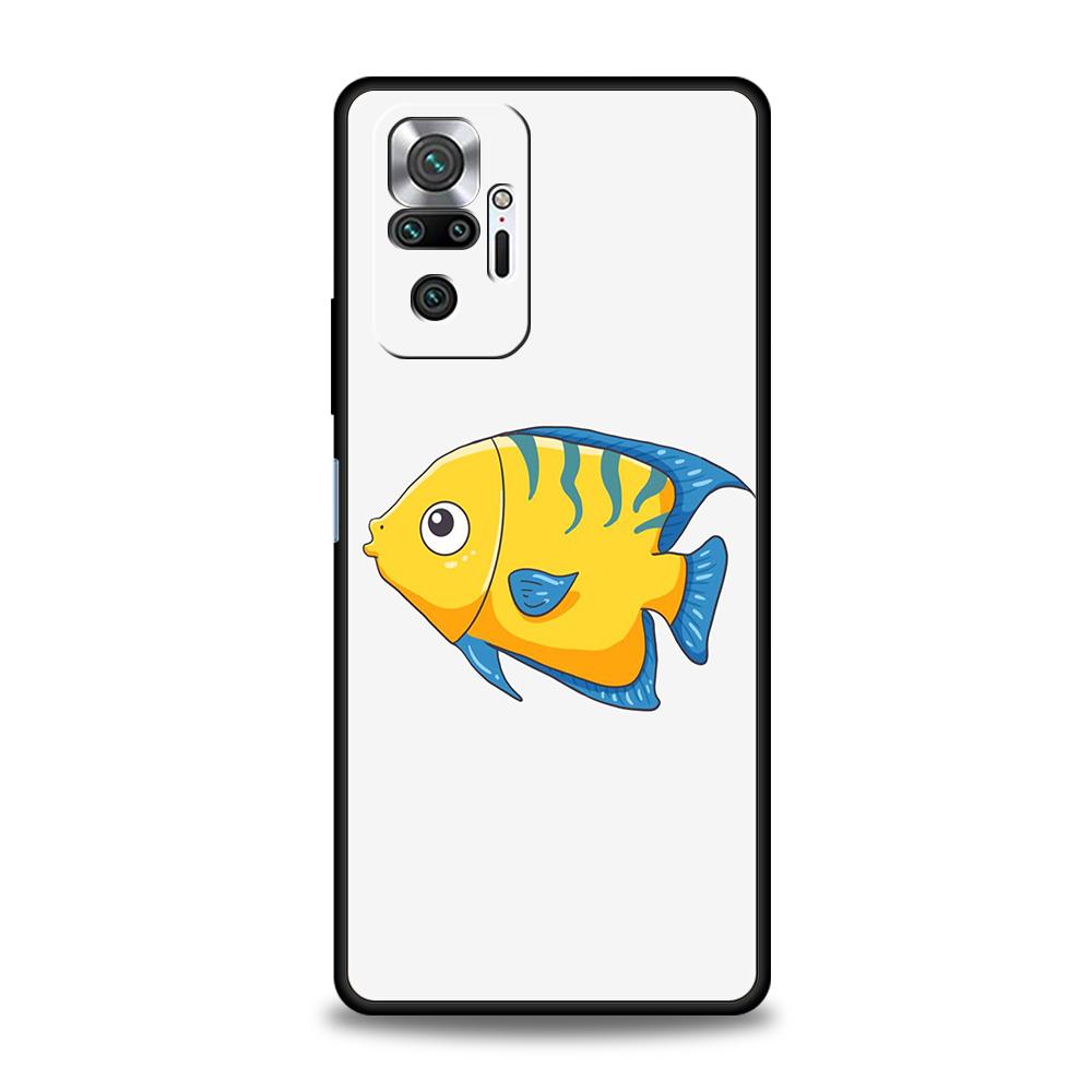 

Мультяшный милый чехол для телефона с рыбками для Xiaomi Redmi Note 14 5G 13 12 10 11 Pro Plus 4G 14C 13C 12C 10C 9C Мягкий чехол из ТПУ Redmi Note 13 4G