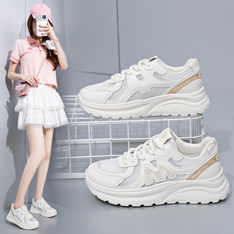 2025 Summer Forrest Gump Shoes Women's New Platform Dad Shoes Breathable Sports Shoes Lightweight Casual Running Shoes German Training Shoes