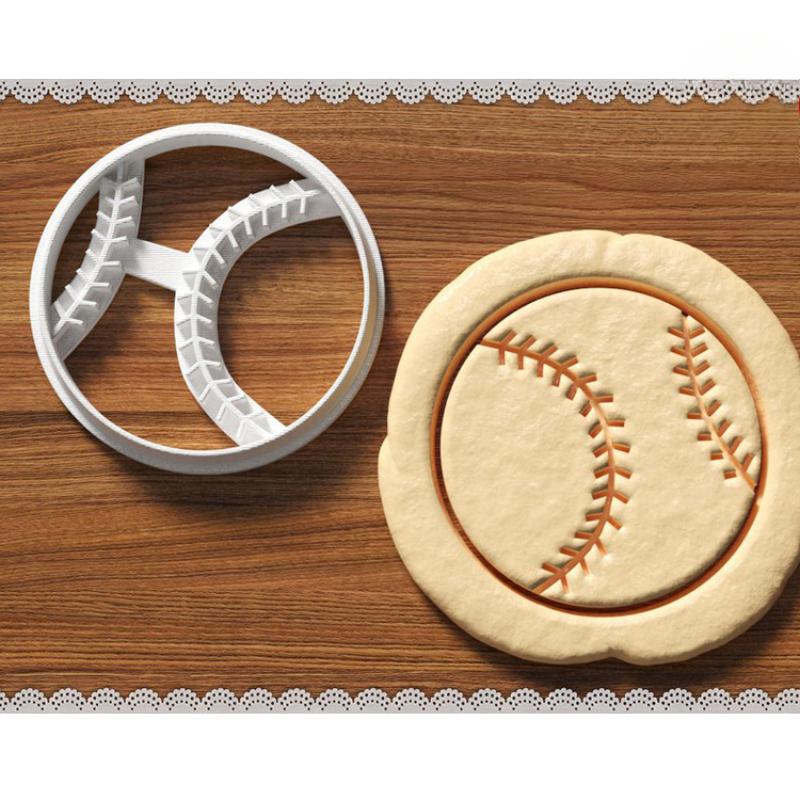 Baseball Theme Cookie Cutters Baseball Bat Glove Shaped Frosting Biscuit Cutting Mold Cookie Embosser Stamp Moulds
