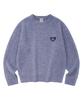 LMR Hairy Heart Embroidered Pullover Knit Purple
