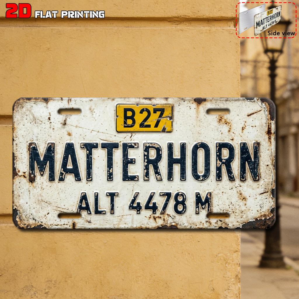 Vintage Distressed City Mountain Garden Bathroom Magic Year Slogan License Plate Metal Tin Sign Retro Wall Decor For Bar Cafe