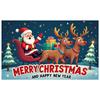 Holiday Banner Santa Claus Theme Santa Sleigh Backdrop Reindeer Backdrop Gift Box Decoration Christmas Tree Background