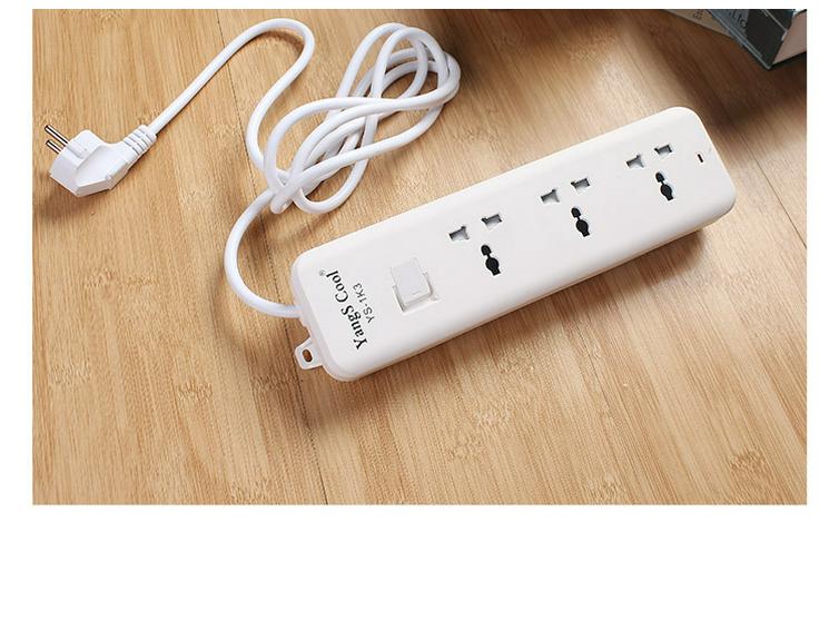 European to American/German Power Strip with USB & British Standard 3m Cord