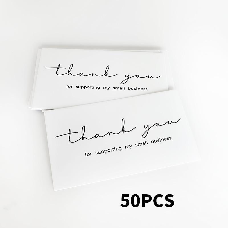 50Pcs Thank You Cards for Supporting My Small Business Bulk Customer Gratitude Card for Gift Shop Orders