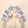 Stonefans Große Strass-Creolen für Damen Geschenk Mode Kristall-Ohrringe Schmuckzubehör