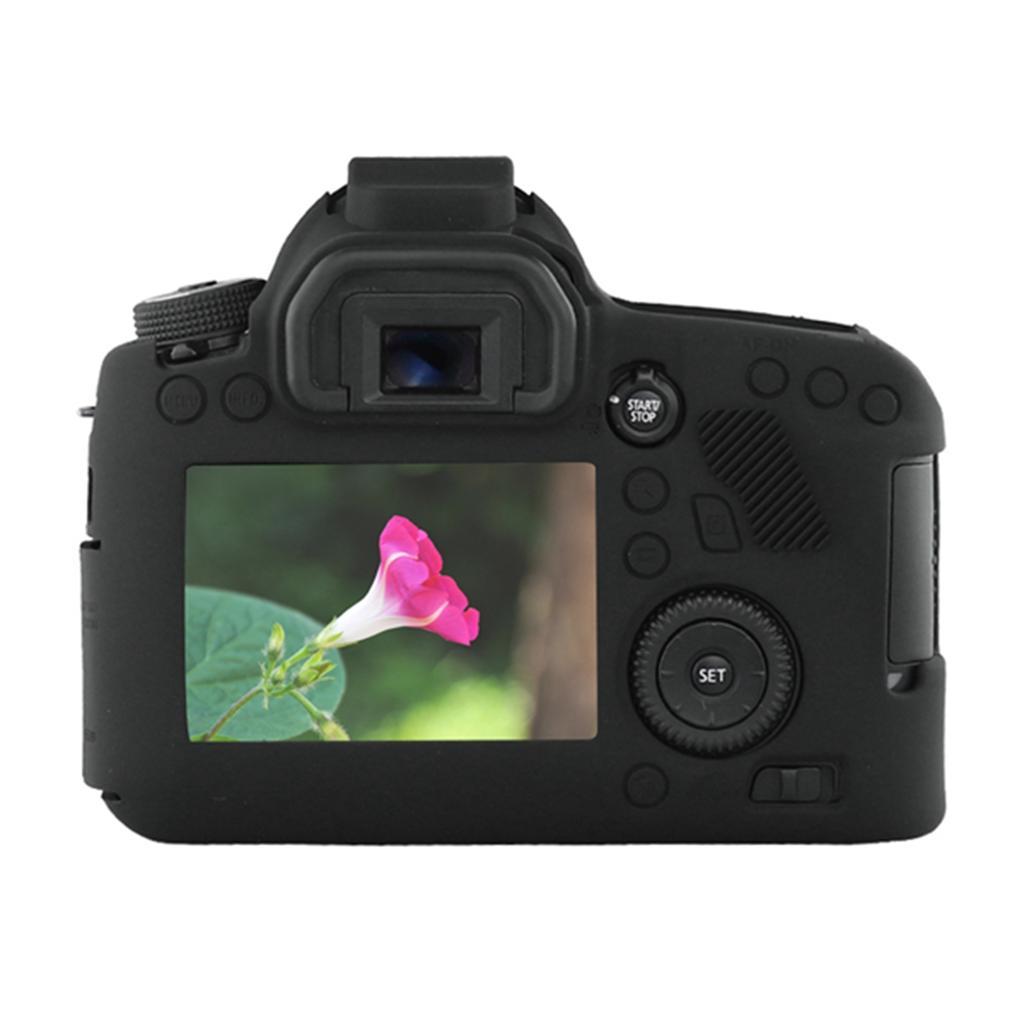 Soft Silicone Camera Case Protective Cover Skin for Canon 6D (Black)