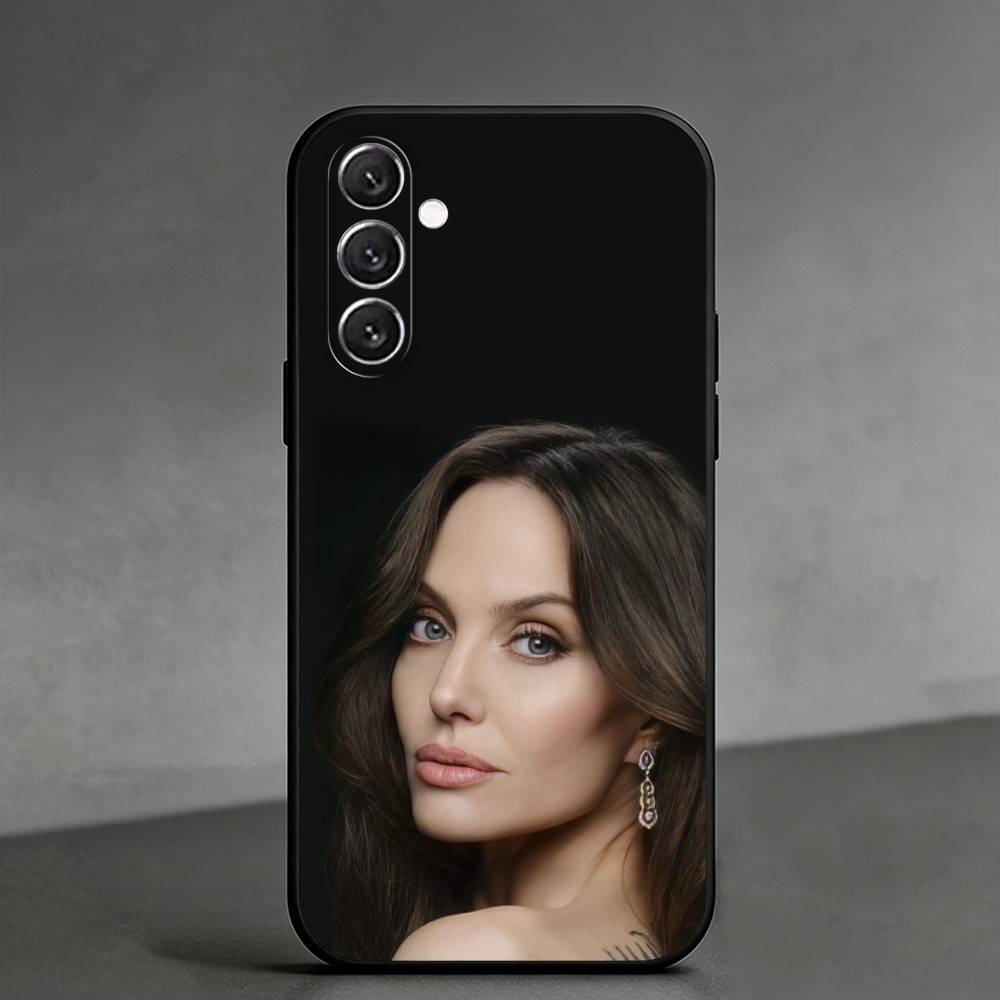 

A-Angelina Jolie Phone Case For Samsung Galaxy A91,80,73,72 ,71,53,52,32 ,31,22,21s,20,Soft Black Case Samsung a21