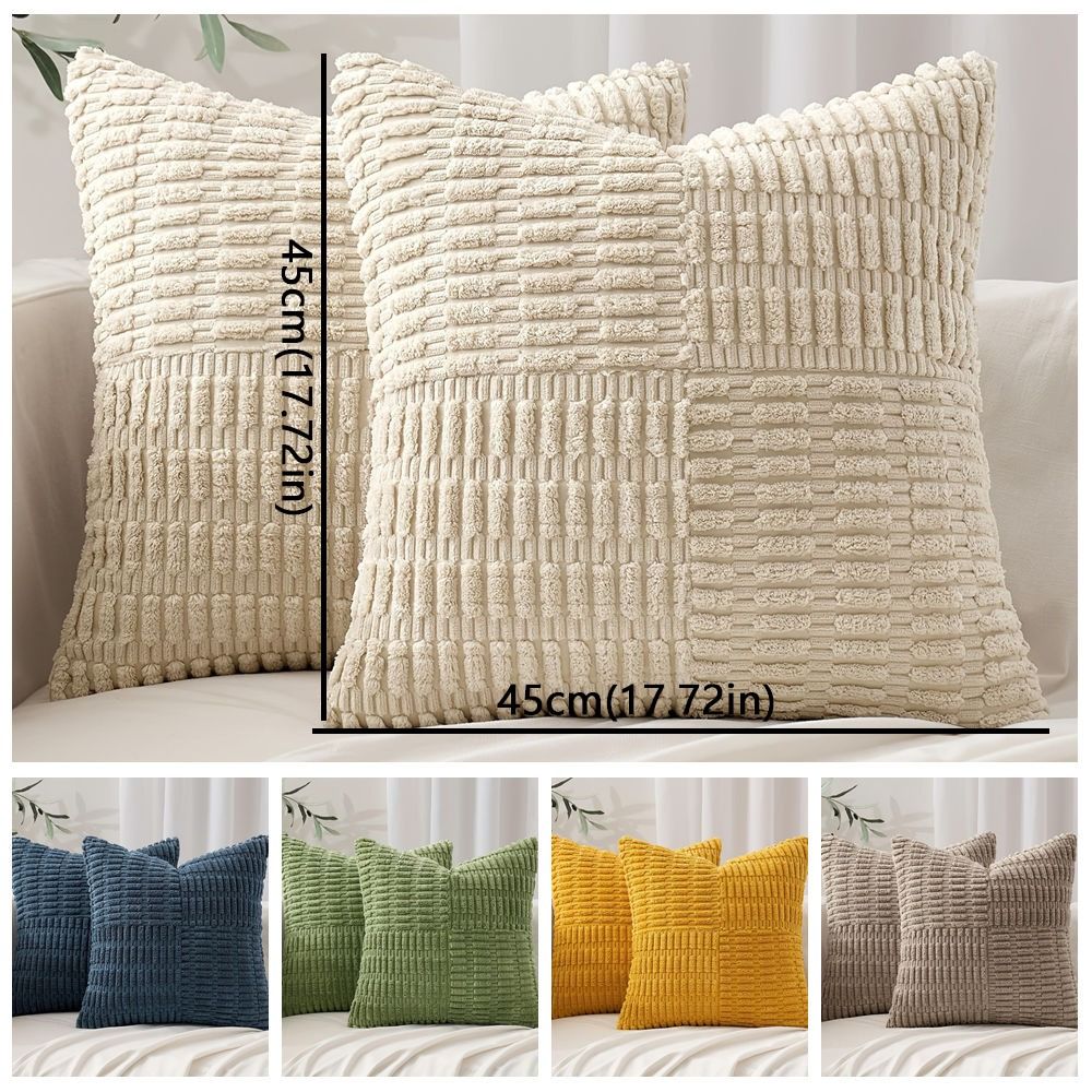 Super Soft Corduroy Pillow Cover Textured Wear Resistant Throw Pillow Covers Thickened Skin-friendly Pillowslip Home Decor