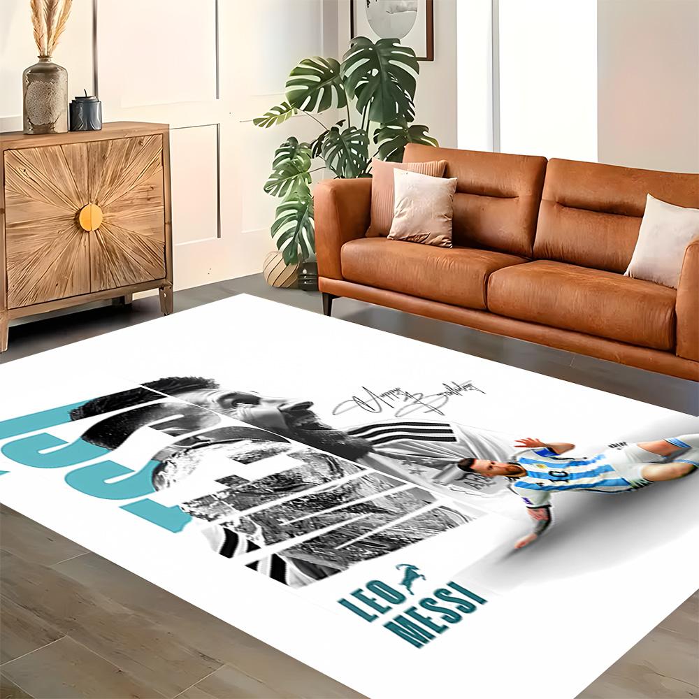 Argentina Messi Celebration rug for living rooms, bedrooms, home décor, and as gifts.
