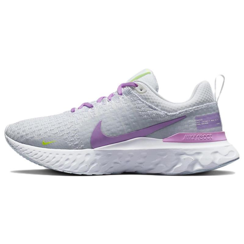 Nike React Infinity Run Flyknit 3 'Grey Rush Fuchsia' Women's Sneakers DZ3016-100