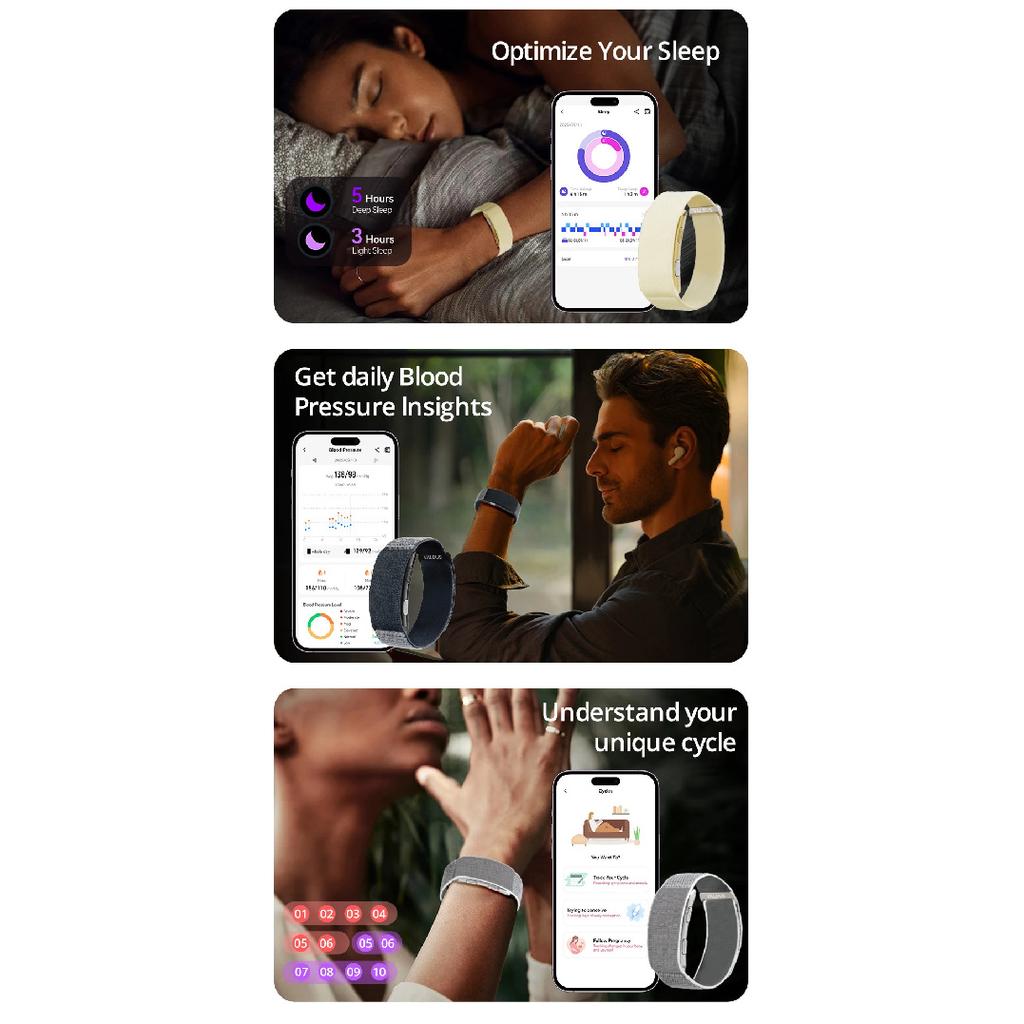 VALDUS New VITRO Smart Bracelet ECG Health Tracker Sports Fitness Heart Rate Blood Pressure Man Woman Wristband For ios Android