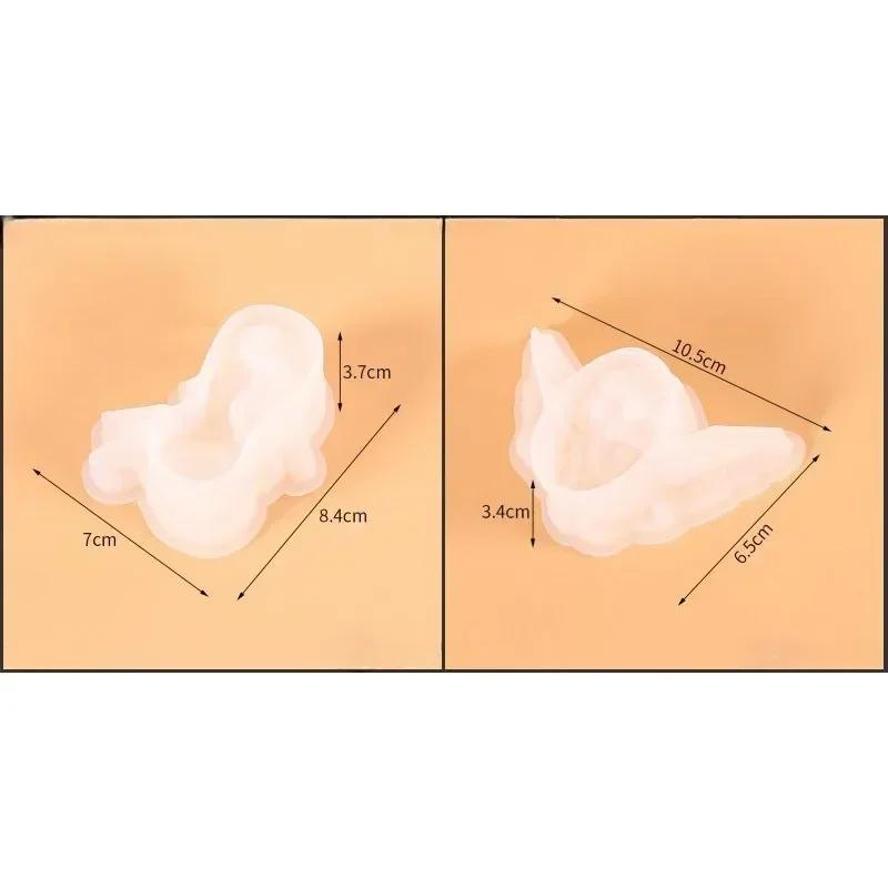 Forma silikonowa do mydła DIY Anioł/Syrena 3D Portret Gips Świeca Żywica epoksydowa Narzędzie do tworzenia Ręcznie robiona Czekolada Kostka lodu Zestaw do pieczenia