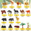 Tubasaya Safari Animal Figure Toy Realistic Wild Animal Plastic Toys with Metal Storage Includes and Gift for Kids Ages 30-Piece Set, Box, Elephant,