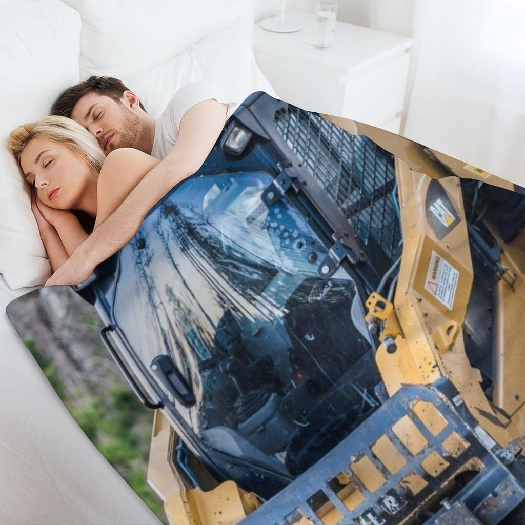 Bobcat forklift Throw Blanket Soft Big Nap Designers Hairys Blankets