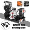 12V DC 60W 12000rpm Milling Machine Mini Metal Rotating Lathe DIY Woodwork Wood Lathe Model Making Tool Kit
